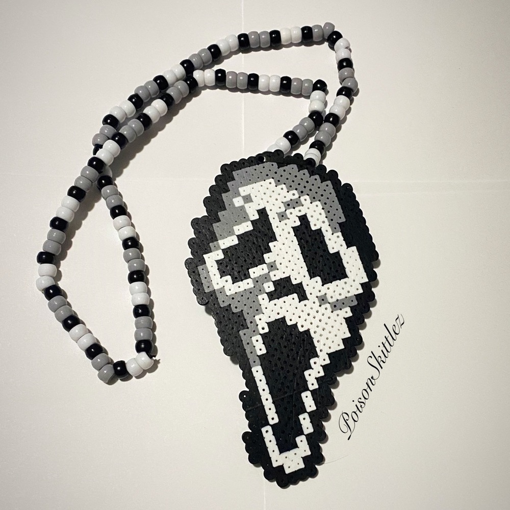 Ghost Face Necklace Black